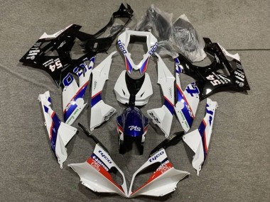 Custom 2009-2014 BMW S1000RR Motorcycle Fairing - White Red Blue Glossy Black Tyco