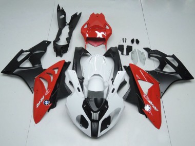 Custom 2009-2014 BMW S1000RR Motorcycle Fairings - White Red Matte Black