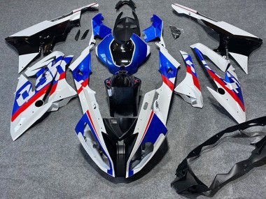 Custom 2009-2014 BMW S1000RR Motorcycle Fairings - White Red Blue Glossy Black Tyco