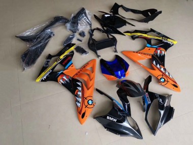 Custom 2009-2014 BMW S1000RR Motorcycle Fairings - Yellow Blue Orange Black Shark