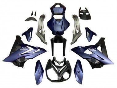Custom 2015-2016 BMW S1000RR Motorcycle Fairings - Silver Matte Blue Matte Black