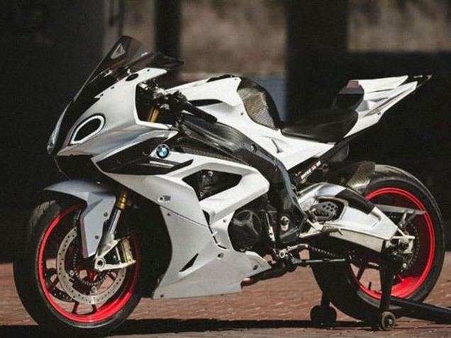 2015-2016 BMW S1000RR Motorcycle Fairings - Blue Purple Faux Forged Carbon Fiber