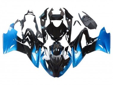 Custom 2015-2016 BMW S1000RR Motorcycle Fairings - Blue Glossy Black