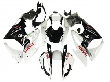 Custom 2015-2016 BMW S1000RR Motorcycle Fairings - Pearl White Black Fiamm