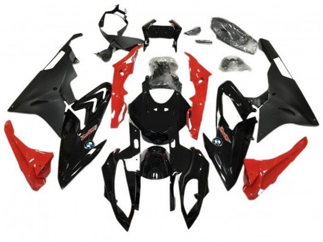 2015-2016 BMW S1000RR Motorcycle Fairings - Glossy Black Matte Black Red