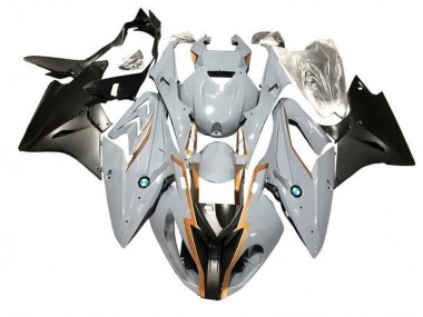 Custom 2015-2016 BMW S1000RR Motorcycle Fairings - Nardo Grey Gold Matte Black