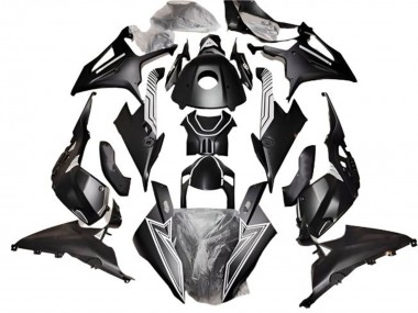 Custom 2019-2022 BMW S1000RR Motorcycle Fairings - Matte Black White Lines