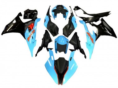 Custom 2019-2022 BMW S1000RR Motorcycle Fairings - Light Blue Black Red
