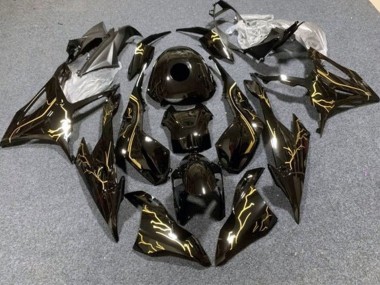 Custom 2019-2022 BMW S1000RR Motorcycle Fairings - Black Gold