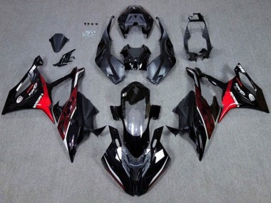 Custom 2019-2022 BMW S1000RR Motorcycle Fairings - Black Dark Red Red