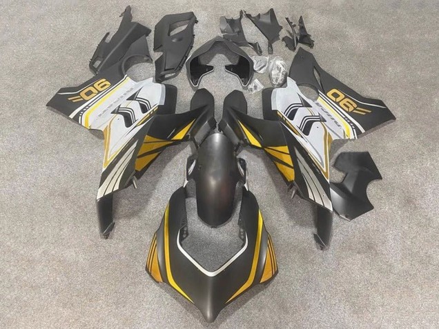2020-2021 Ducati Panigale V4 V4S Motorcycle Fairings - White Gold Matte Black