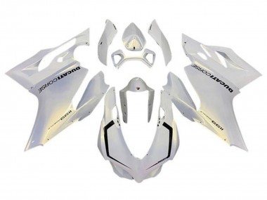 Custom 2011-2014 Ducati Panigale 1199 Motorcycle Fairings - Pearl White Corse