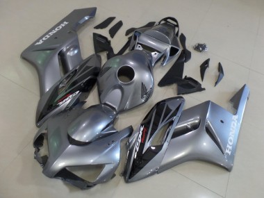 Custom 2004-2005 Honda CBR1000RR Motorcycle Fairings - Silver Glossy Black Stripe