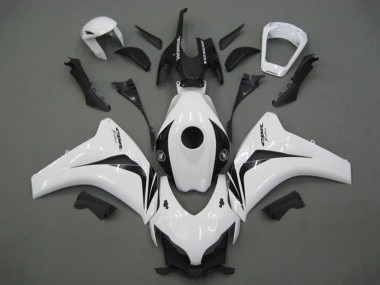 Custom 2008-2011 Honda CBR1000RR Motorcycle Fairing - White Glossy Black