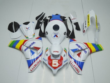 Custom 2008-2011 Honda CBR1000RR Motorcycle Fairings - White Blue Red Valvoline Color Wheel