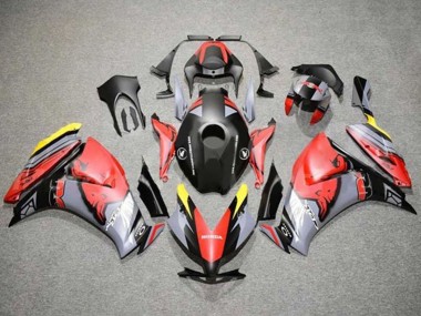 Custom 2012-2016 Honda CBR1000RR Motorcycle Fairings - Red Yellow Grey Matte Black Red Bull