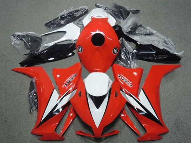 2012-2016 Honda CBR1000RR Motorcycle Fairings - White Red Glossy Black Stripe