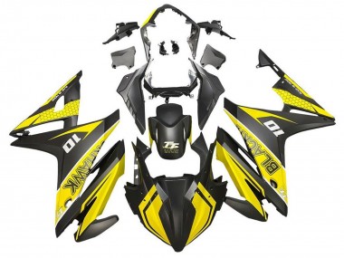 Custom 2016-2018 Honda CBR500R Motorcycle Fairings - Yellow Matte Black