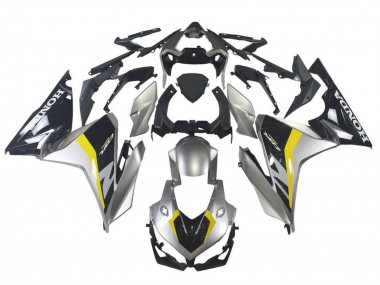 Custom 2019-2021 Honda CBR500R Motorcycle Fairing - Silver Glossy Black Yellow