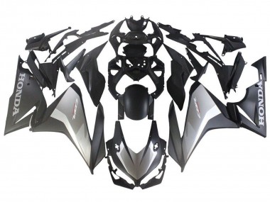 Custom 2019-2021 Honda CBR500R Motorcycle Fairings - Silver Matte Black