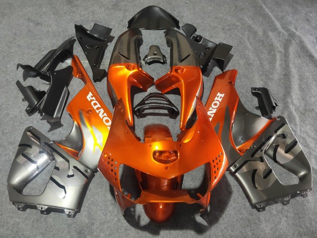 1998-1999 Honda CBR900RR 919 Motorcycle Fairings - Silver Orange Chrome