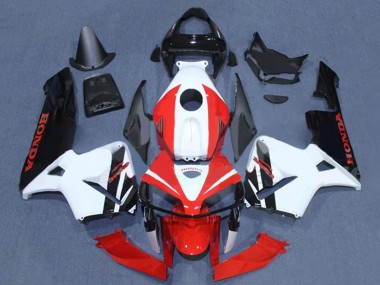 Custom 2005-2006 Honda CBR600RR Motorcycle Fairings - Black White Red