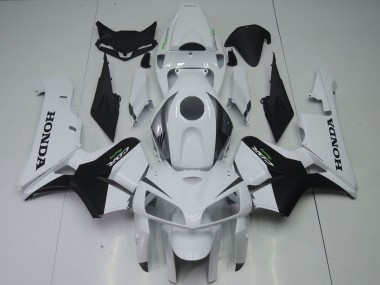 Custom 2005-2006 Honda CBR600RR Motorcycle Fairings - White Black Silver Green