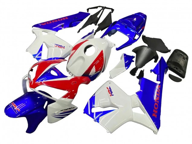 2005-2006 Honda CBR600RR Motorcycle Fairings - White Red Blue HRC