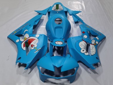 Custom 2013-2023 Honda CBR600RR Motorcycle Fairings - Light Blue Doraemon