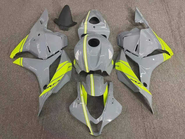 2007-2008 Honda CBR600RR Motorcycle Fairings - Nardo Grey Neon Yellow