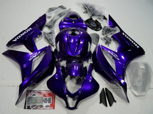 2007-2008 Honda CBR600RR Bike Fairings - Blue Glossy Black