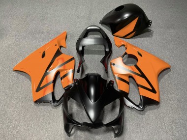 Custom 2001-2003 Honda CBR600 F4i Motorcycle Fairings - Orange Matte Black