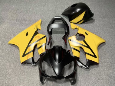 Custom 2001-2003 Honda CBR600 F4i Motorcycle Fairings - Yellow Matte Black