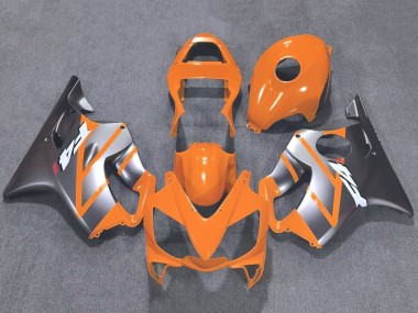 Custom 2001-2003 Honda CBR600 F4i Motorcycle Fairings - Silver Orange
