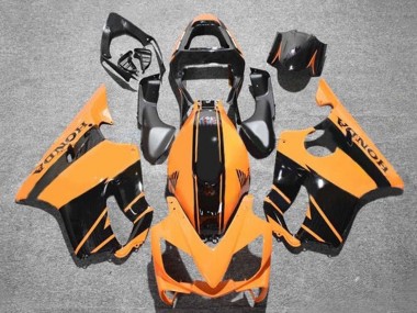 Custom 2001-2003 Honda CBR600 F4i Motorcycle Fairings - Orange Glossy Black Stripe