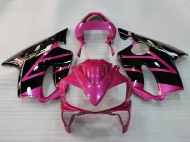 Custom 2001-2003 Honda CBR600 F4i Motorcycle Fairings - Pink Glossy Black Stripe