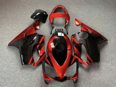 Custom 2001-2003 Honda CBR600 F4i Motorcycle Fairings - Red Glossy Black