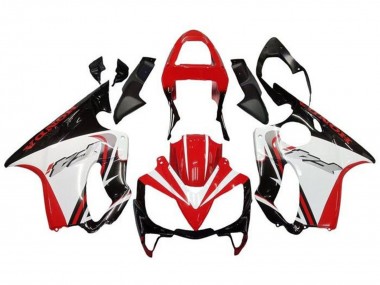 Custom 2001-2003 Honda CBR600 F4i Motorcycle Fairings - White Red Glossy Black