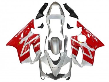 Custom 2001-2003 Honda CBR600 F4i Motorcycle Fairings - Silver Red