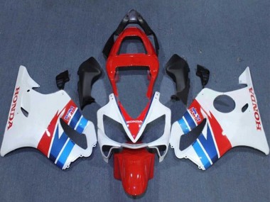 Custom 2001-2003 Honda CBR600 F4i Motorcycle Fairings - White Red Blue
