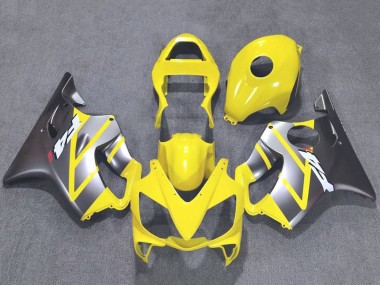 Custom 2001-2003 Honda CBR600 F4i Motorcycle Fairings - Yellow Silver