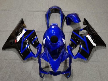 Custom 2004-2007 Honda CBR600 F4i Motorcycle Fairings - Blue Glossy Black