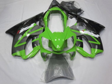 Custom 2004-2007 Honda CBR600 F4i Motorcycle Fairings - Green Grey Glossy Black