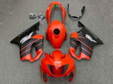 Custom 2004-2007 Honda CBR600 F4i Motorcycle Fairings - Red Matte Black