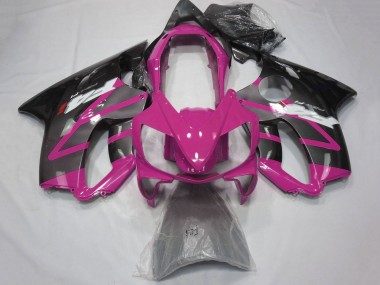Custom 2004-2007 Honda CBR600 F4i Motorcycle Fairings - Pink Grey Glossy Black