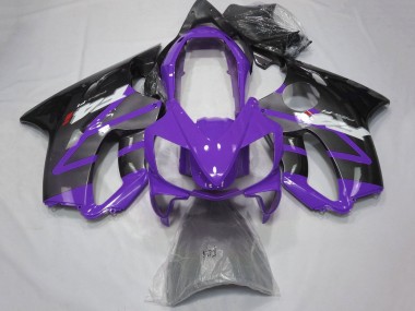 Custom 2004-2007 Honda CBR600 F4i Motorcycle Fairings - Purple Grey Glossy Black
