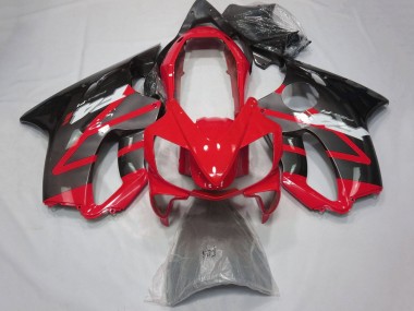 Custom 2004-2007 Honda CBR600 F4i Motorcycle Fairings - Red Grey Glossy Black