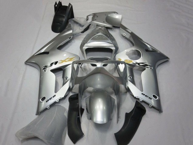 2003-2004 Kawasaki ZX6R Motorcycle Fairing - Silver
