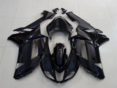 Custom 2007-2008 Kawasaki ZX6R Motorcycle Fairing - Glossy Black