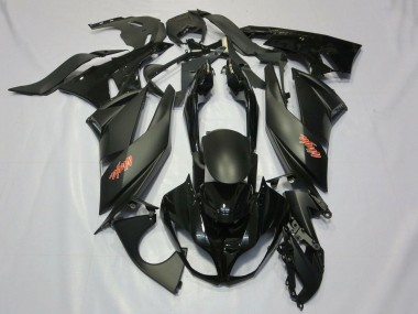 Custom 2007-2008 Kawasaki ZX6R Motorcycle Fairings - Matte Black Black Red